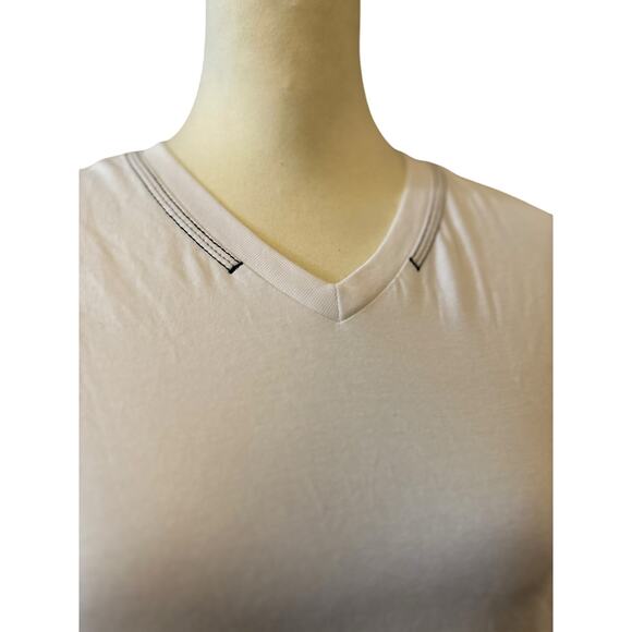 Buckle Black Men's White Tee with Black and Gray Contrast Stitch, Size Large - Picture 3 of 7
